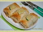 Филе рыбы (минтая) в пеленках из теста фило, начиненное зеленью с яйцом и сливочным маслом в пиццамейкере Prin