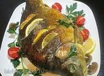 Карп рождественский по-чешски с грибной начинкой
