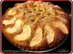 Кекс с яблоком и бананом на кефире