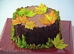 Торт ‏״Осенний пенек‏״ - сборка и украшение (+видео)