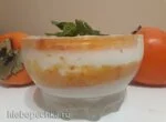 Творожный десерт с хурмой