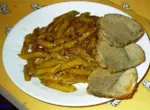 Макароны,тушёные в сковороде