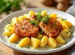 Свинина с жареной картошкой (МультиХоттер)